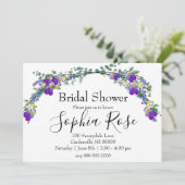 Paarse violette lavendel eucalyptus Vrijgezellenfe Kaart (Staand voorkant)