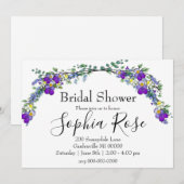 Paarse violette lavendel eucalyptus Vrijgezellenfe Kaart (Voorkant / Achterkant)