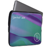 Paarse violette minimalist met logo Electronics Ba Laptop Sleeve (Voorkant Rechts)