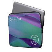 Paarse violette minimalist met logo Electronics Ba Laptop Sleeve (Voorkant Links)