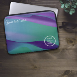 Paarse violette minimalist met logo Electronics Ba Laptop Sleeve