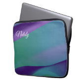 Paarse violette minimalist met naam Electronics Ba Laptop Sleeve (Voorkant Links)