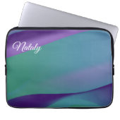 Paarse violette minimalist met naam Electronics Ba Laptop Sleeve (Voorkant)
