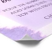 Paarse violette waterverf Mimosa bar Poster (Hoek)