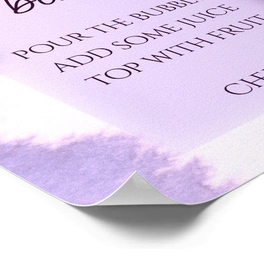 Paarse violette waterverf Mimosa bar Poster (Hoek)