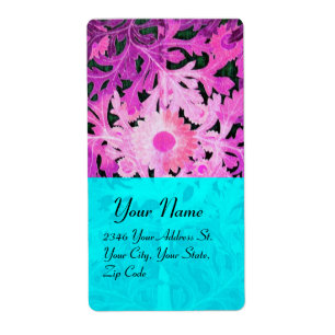 PAARSE violette zwarte kalkoen Etiket