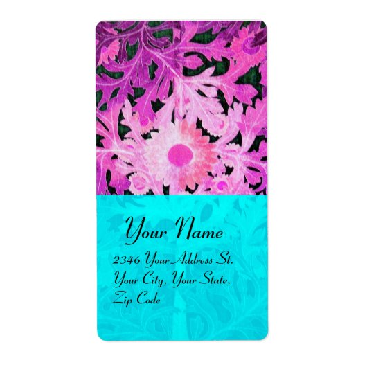 PAARSE violette zwarte kalkoen Etiket (Voorkant)