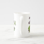 Paarse Violetten Botanische bot China Mok (Achterkant)