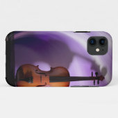 Paarse Violin Phone Case (Achterkant (horizontaal))