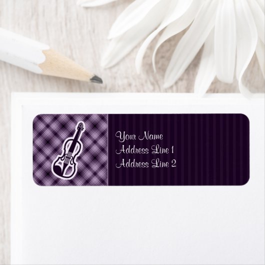 Paarse viool etiket (Insitu)