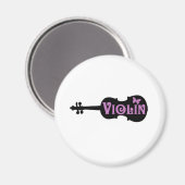 Paarse Viool T-shirt Magneet (Voorkant / Achterkant)