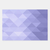 Paarse viooldriehoek geometrische vierkanten inpakpapier vel (Voorkant 3)