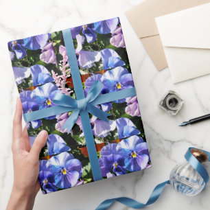 Paarse Viooltje Bloem Ambacht of Cadeaupapier