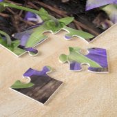 Paarse Viooltje Bloem Bloemige Puzzel Cadeau (Zijkant)
