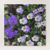Paarse Viooltje Bloem Bloemige Puzzel Cadeau (Horizontaal)
