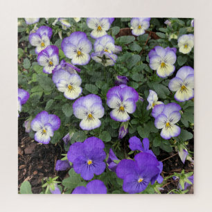 Paarse Viooltje Bloem Bloemige Puzzel Cadeau