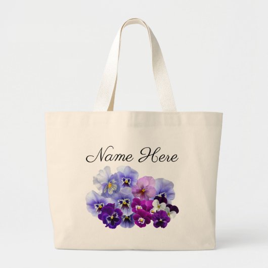 Paarse Viooltje Bloem Tas (Voorkant)