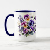 Paarse Viooltje Bloemen Mok (Links)