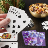 Paarse Viooltje Bloemkaarten Pokerkaarten (Insitu)