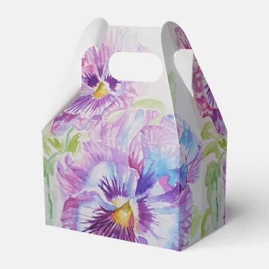 Paarse Viooltje Bruidstaart Favoriet Doos Bedankdoosjes (Voorkant Zijde)
