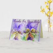 Paarse Viooltje Dank Je watercolor kaart (Gele Bloem)