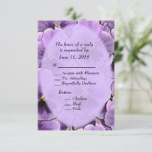 Paarse Viooltje met Keuzes voor Hoofdgerecht RSVP  (Staand voorkant)