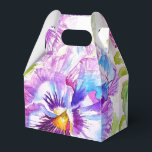 Paarse Viooltje Trouwcake Favor Doos Bloem Bedankdoosjes<br><div class="desc">Klaproos Waterverfschildering Trouwcake Favor Dozen,  Volledig Aanpasbaar. Ontworpen vanuit een van mijn waterverfschilderijen.</div>