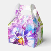 Paarse Viooltje Trouwcake Favor Doos Bloem Bedankdoosjes (Voorkant Zijde)