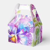 Paarse Viooltje Trouwcake Favoriet Doos Bloem Bedankdoosjes (Achterkant)