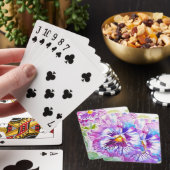 Paarse Viooltje Waterverf Bloem Speelkaarten Set (Insitu)