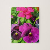 Paarse Viooltjes Bloem Foto Legpuzzel (Verticaal)