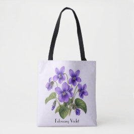 Paarse Viooltjes Bloemen  Tote Bag