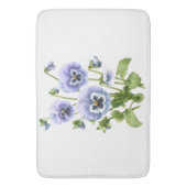 Paarse Viooltjes Bloemendesign Badmat (Voorkant Verticaal)