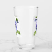 Paarse Viooltjes Bloemige Botanische Kunst Glas (Links)