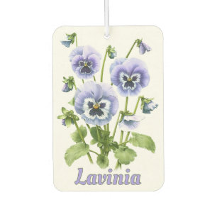 Paarse Viooltjes Botanische Kunst Persoonlijk Luchtverfrisser