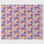 Paarse Viooltjes Elegante Waterverf Boho Violet Cadeaupapier (Vlak)