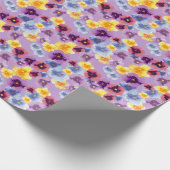 Paarse Viooltjes Elegante Waterverf Boho Violet Cadeaupapier (Hoek)