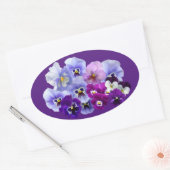 Paarse Viooltjes Envelopezegels Stickers (Envelop)