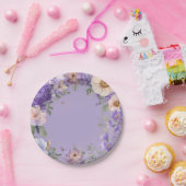 Paarse viooltjes hand geschilderd papier Bord (Feest)