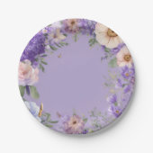Paarse viooltjes hand geschilderd papier Bord (Voorkant)