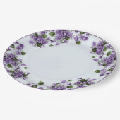 Paarse viooltjes hand geschilderd papier Bord (Gekanteld)
