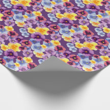 Paarse Viooltjes Handgeïllustreerd Boho Bloemmotie