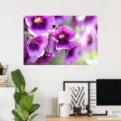 Paarse Viooltjes Muurposter Poster (Thuiskantoor)