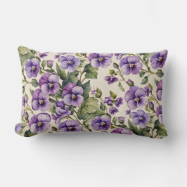 Paarse viooltjes op wit kussen