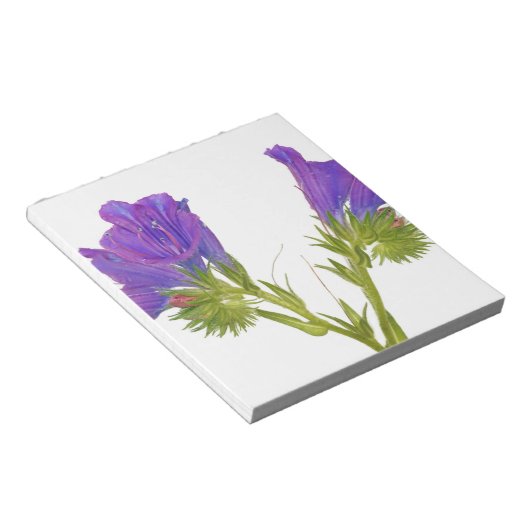 Paarse vipers (echium plantagineum) notitieblok (Schuin)