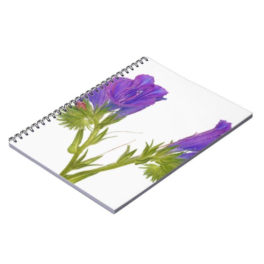 Paarse vipers (echium plantagineum) notitieboek (Linkerzijde)