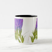 Paarse vipers (echium plantagineum) tweekleurige koffiemok (Center)