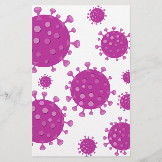 Paarse virale deeltjes briefpapier (Voorkant)