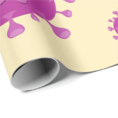 Paarse virale deeltjes cadeaupapier (Rol Hoek)