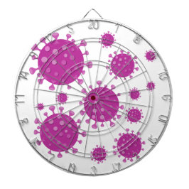 Paarse virale deeltjes dartbord